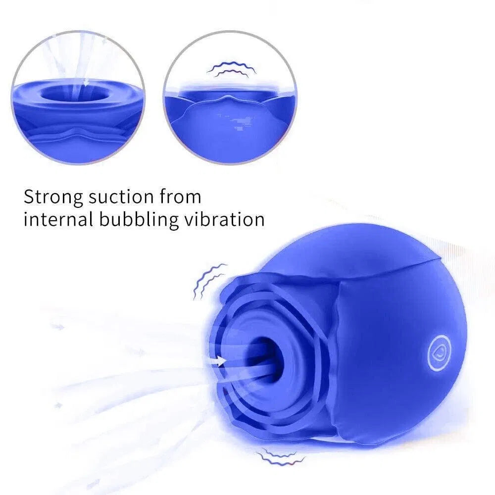 The Rose ten-speed personal massager in petal-shaped silicone — view 3