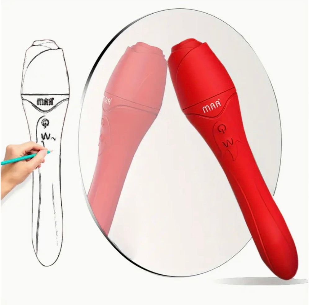 The Quiet Hour personal massager in deep wine red — view 4