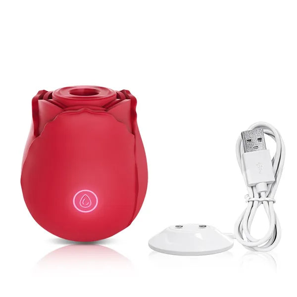 The Rose ten-speed personal massager in petal-shaped silicone — view 4