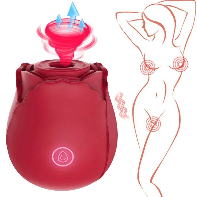 The Rose ten-speed personal massager in petal-shaped silicone — view 7