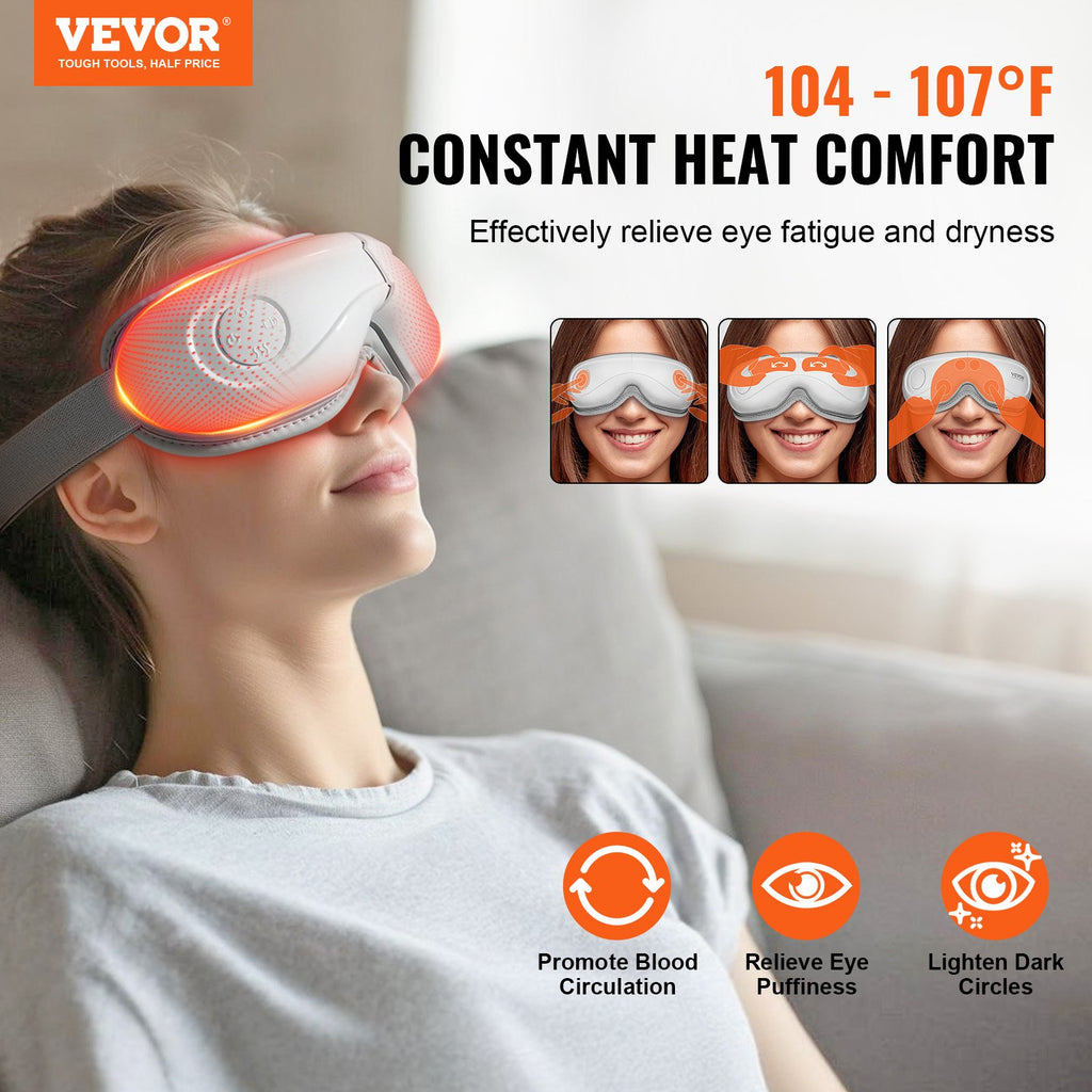 Heated eye massager folded flat with its remote