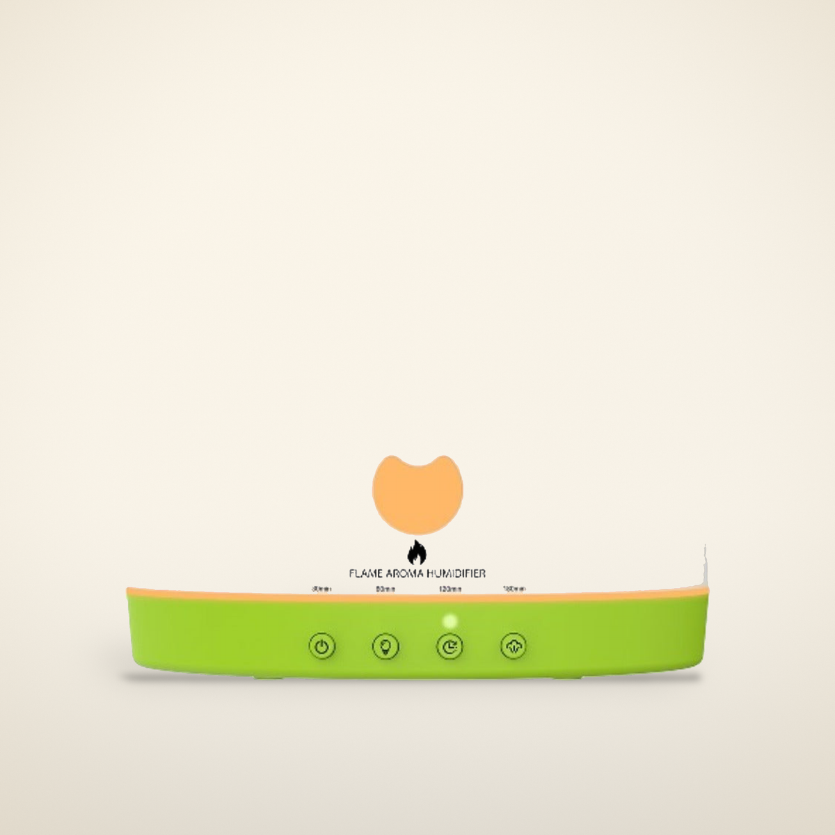Flame aroma diffuser on a warm candlelight cream background